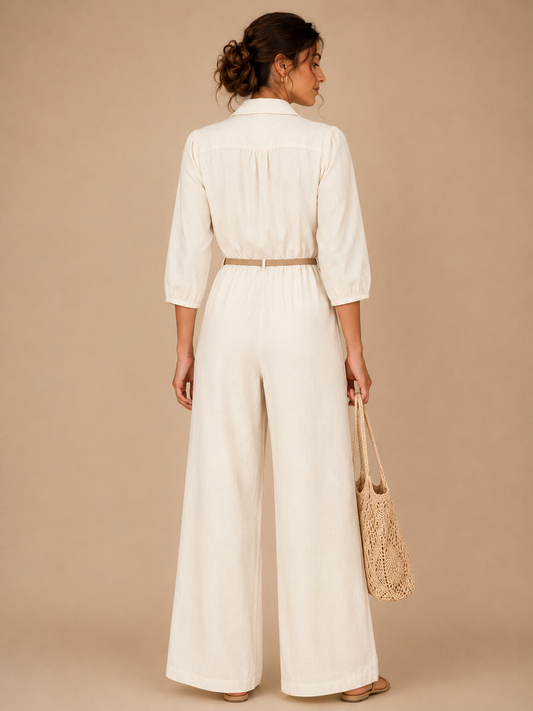 Blended Linen Jumpsuit