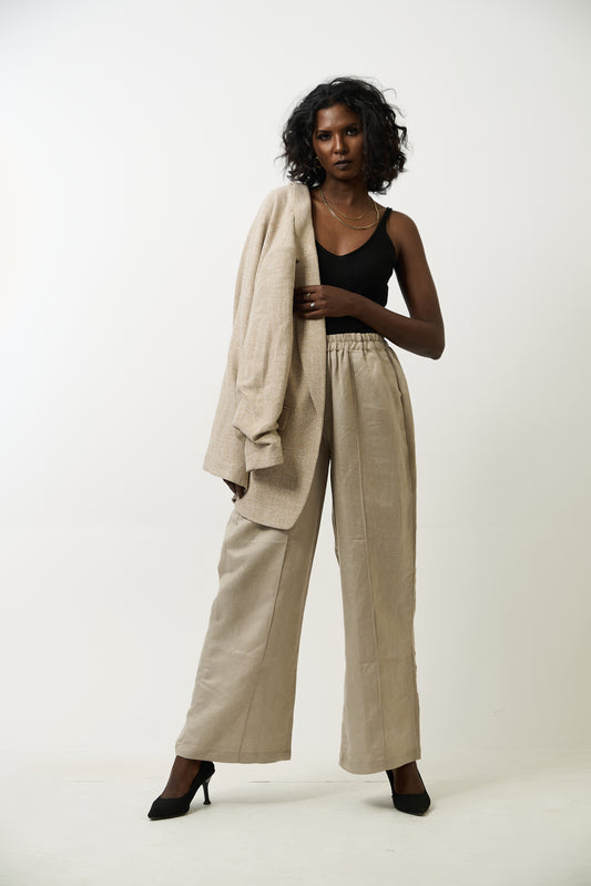 Beige Straight Pant
