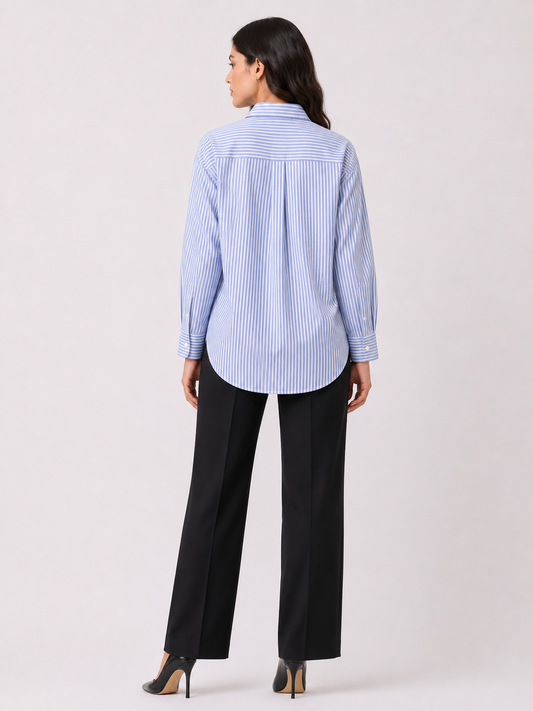 Sky blue stripe shirt