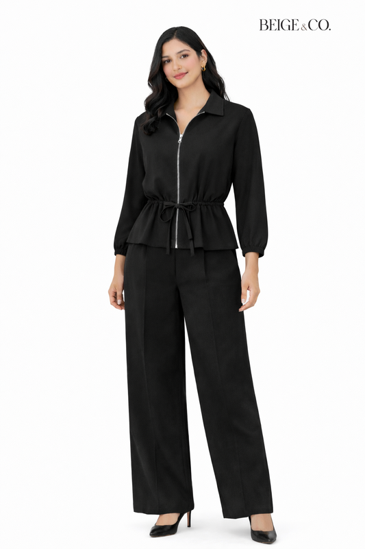 Zipper semi-casual Co-ord setI