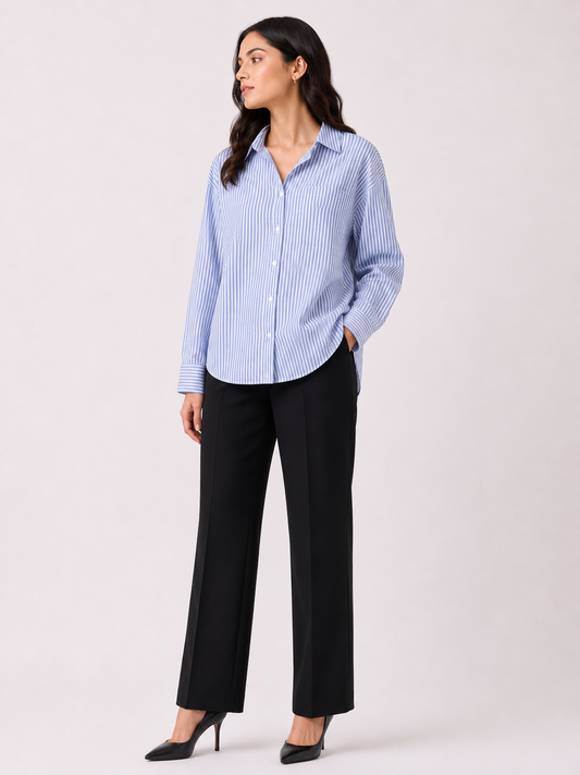 Sky blue stripe shirt