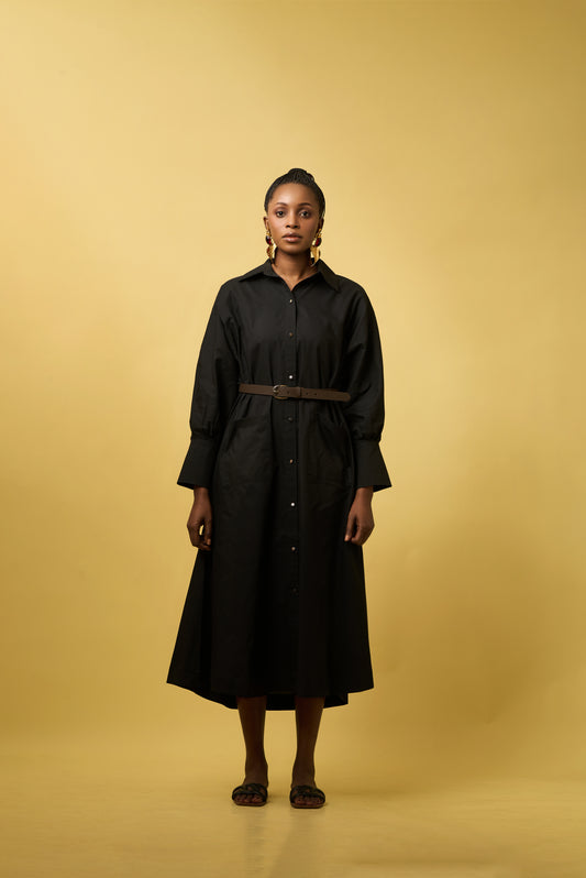 Black Long Line Dress