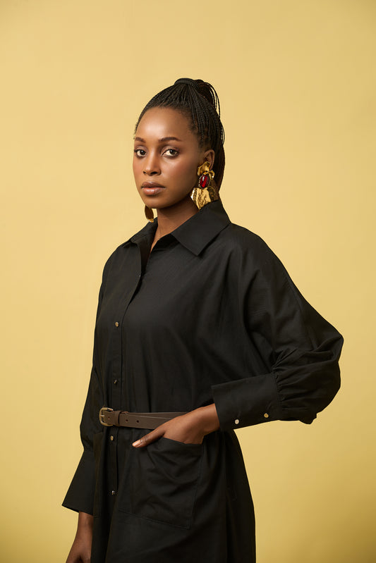 Black Long Line Dress