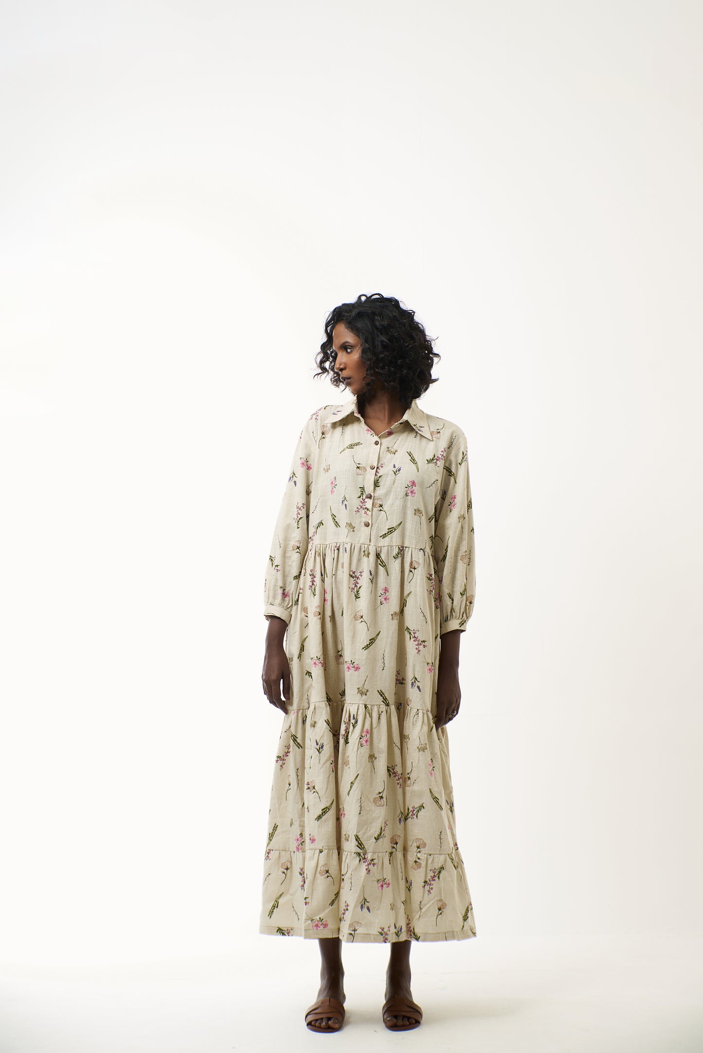 Ivory Floral Dress