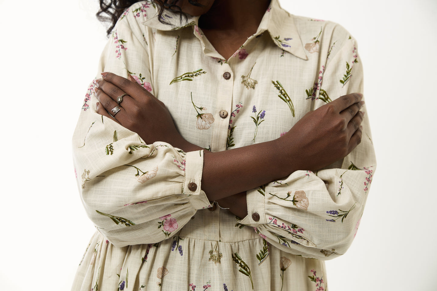 Ivory Floral Dress