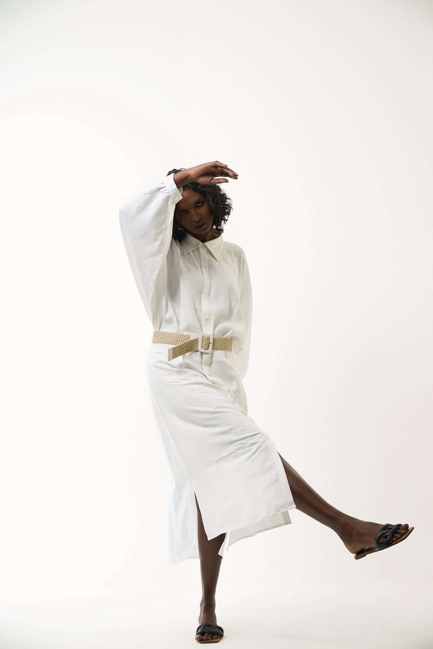 White Linen Dress