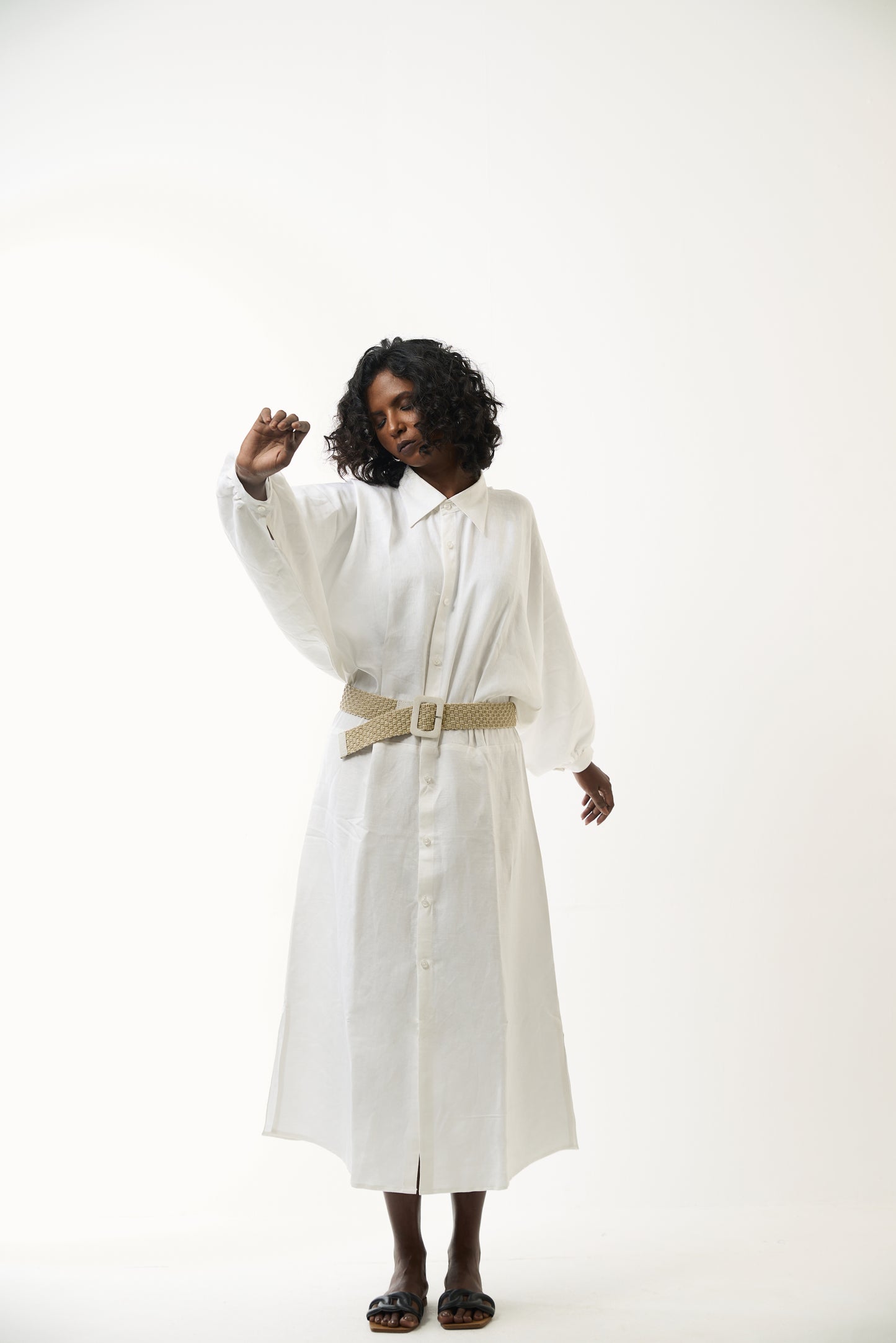 White Linen Dress
