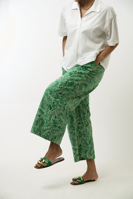 Parrot green straight pants