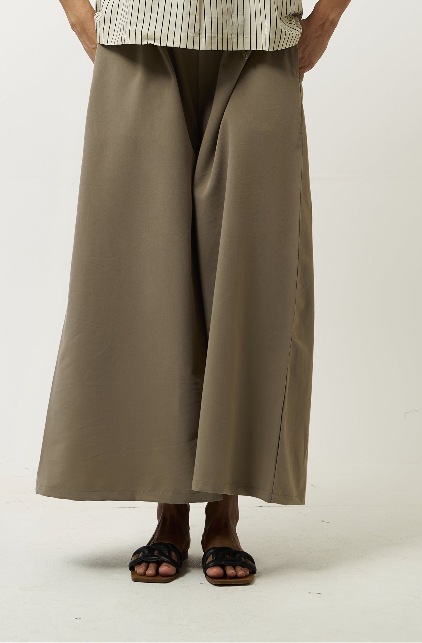 Beige Wide Legged Pants