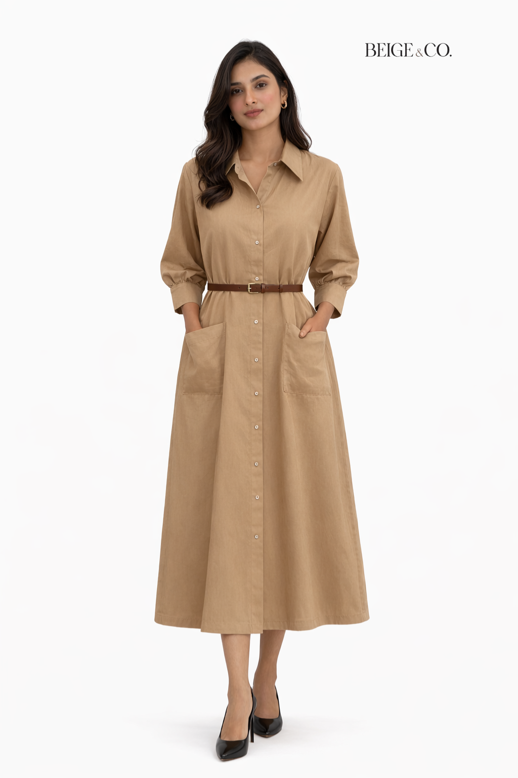 Beige Flow Dress