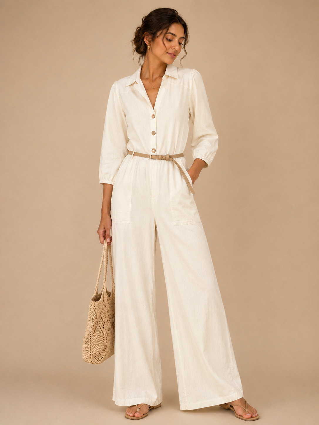 Blended Linen Jumpsuit