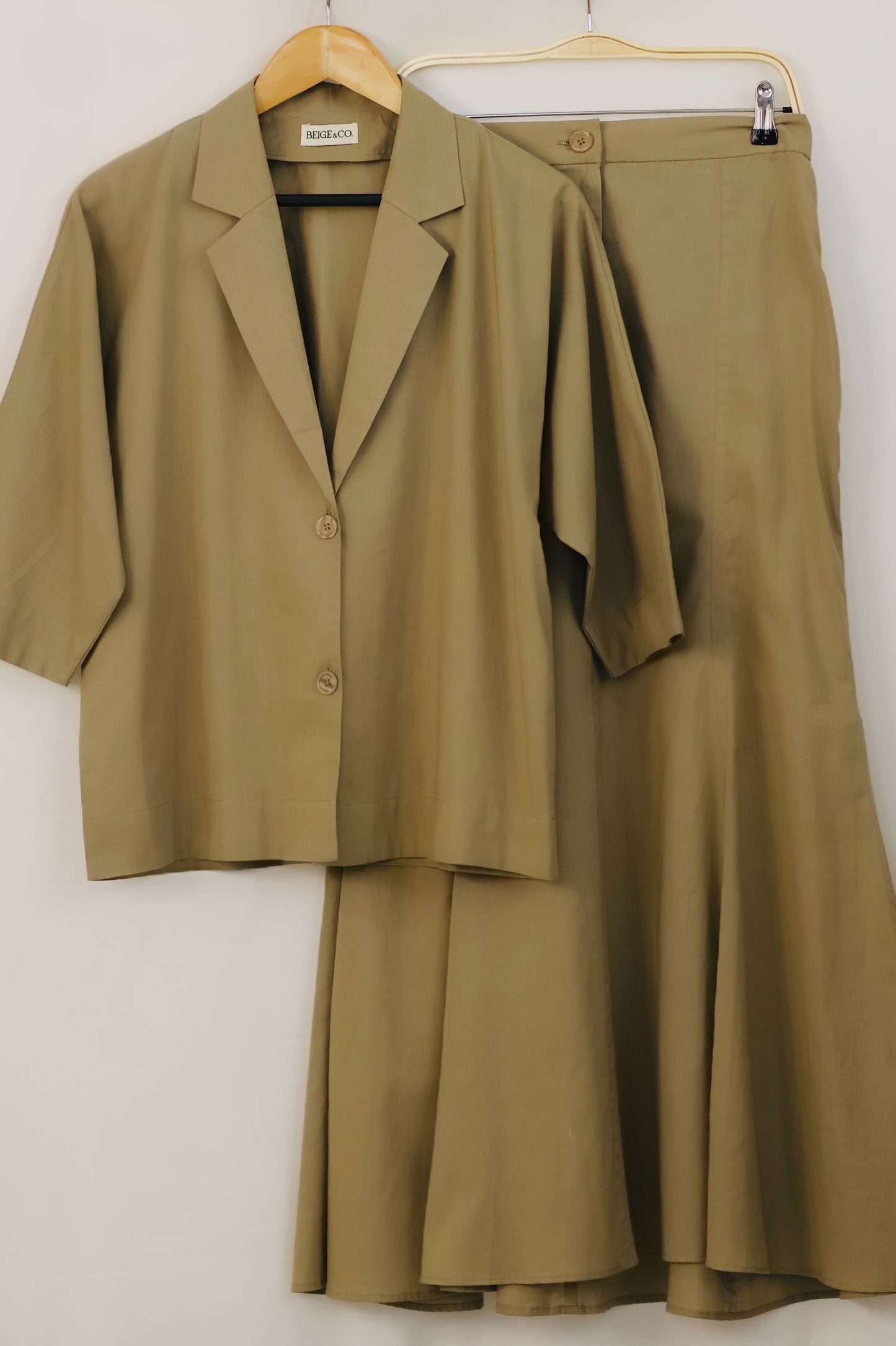 Cotton skirt shirt set