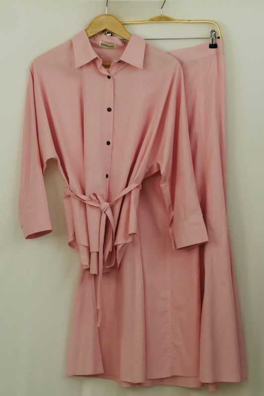 Cotton skirt and shirt co-ord set