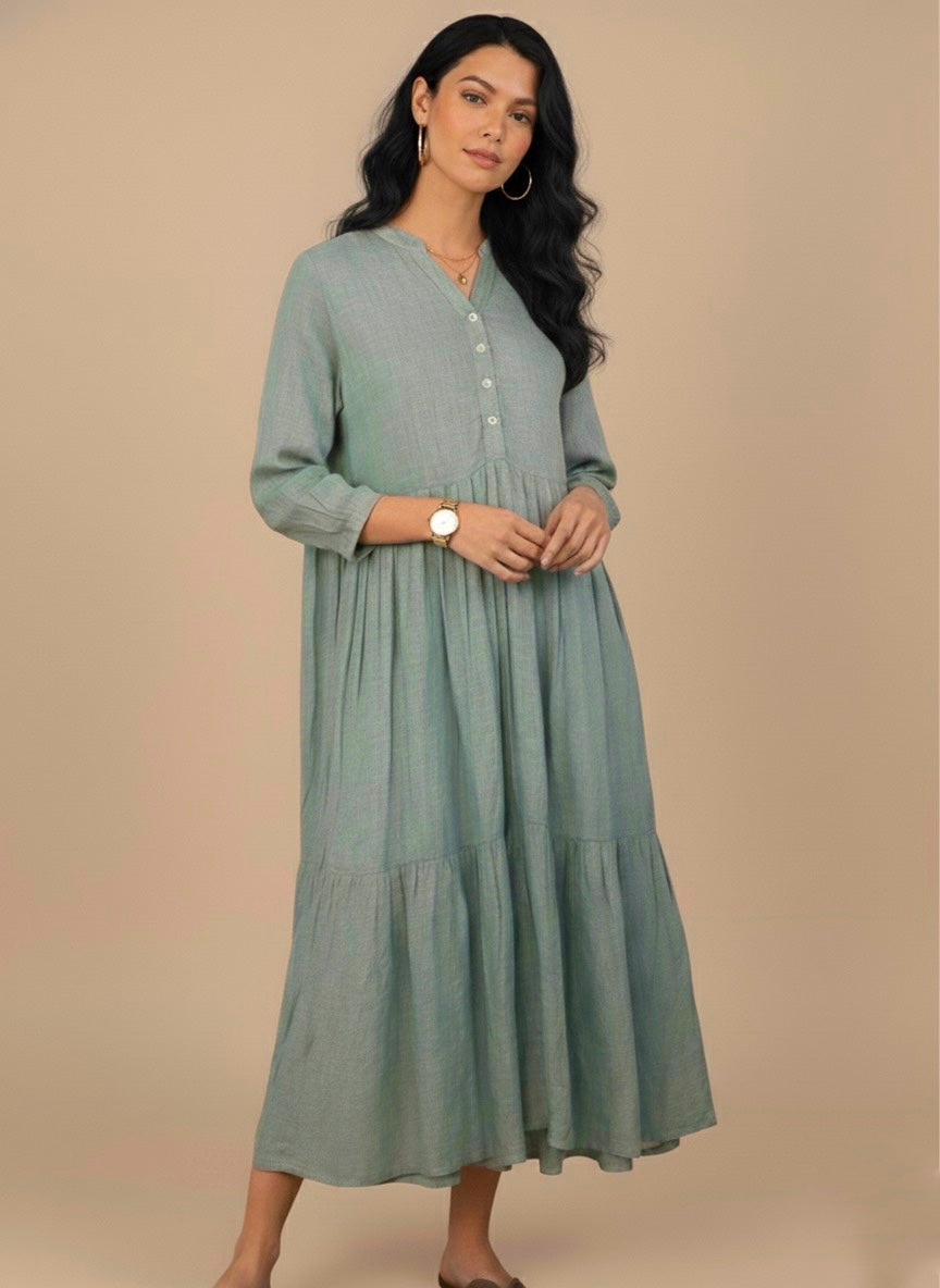 Linen Midi Dress
