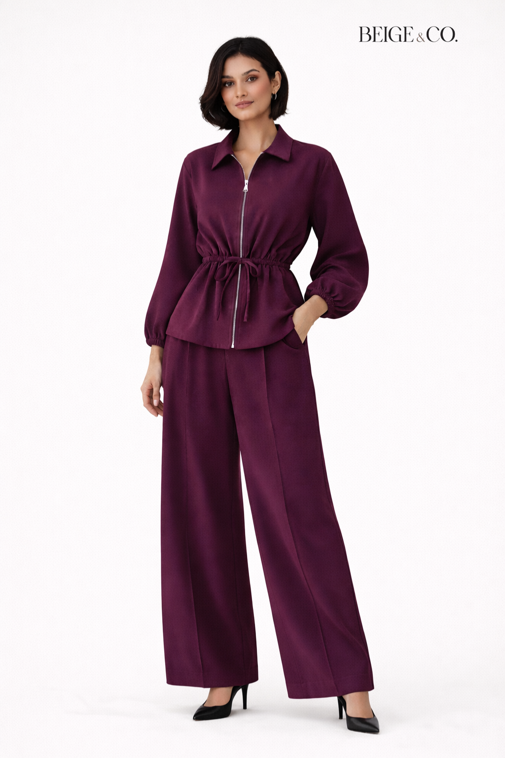 Zipper semi-casual Co-ord set