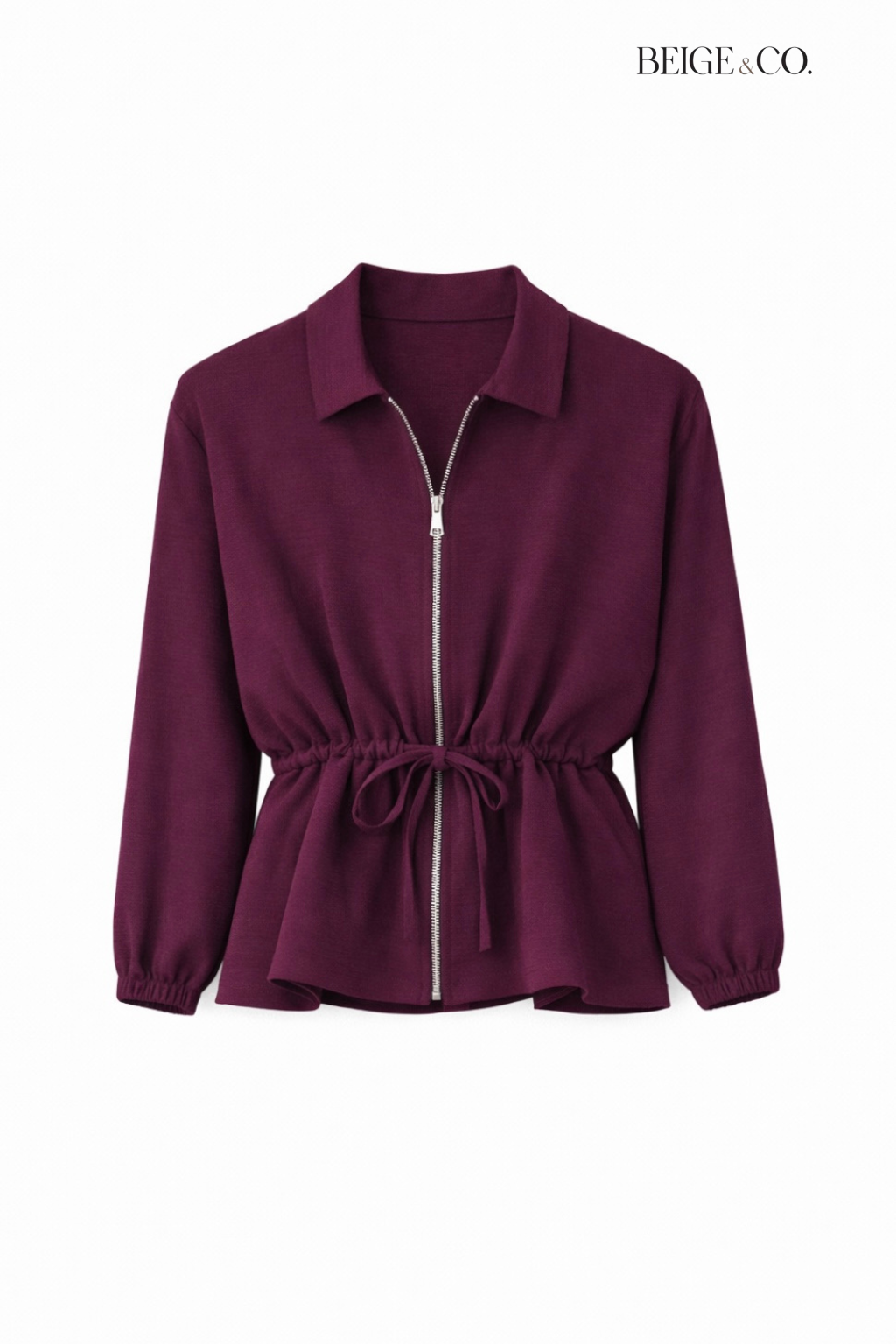 Purple Burgundy Zipper Top