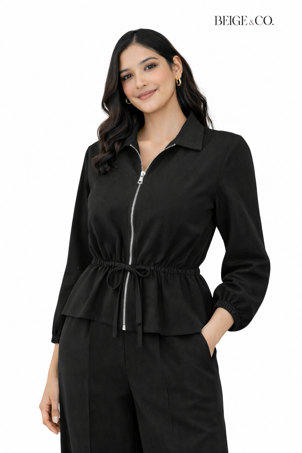 Zipper semi-casual Co-ord setI